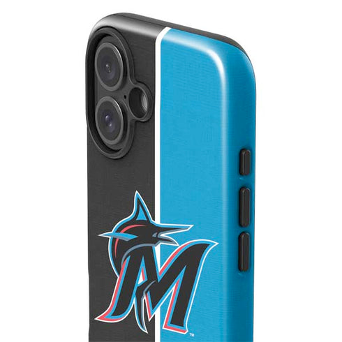 MLB Miami Marlins Split iPhone 16 Plus Impact Case